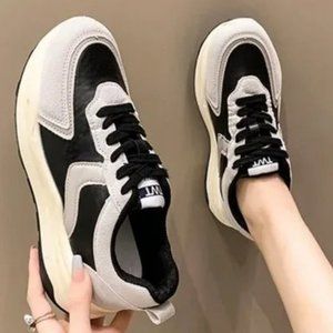 New thick-soled casual dad shoes soft-soled color-blocking sports